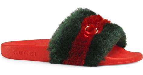 cheap gucci fluffy slides